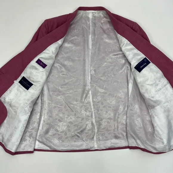 Tom James Holland & Sherry Custom Blazer Pink Womens 56" Chest = 4X - Picture 6 of 15